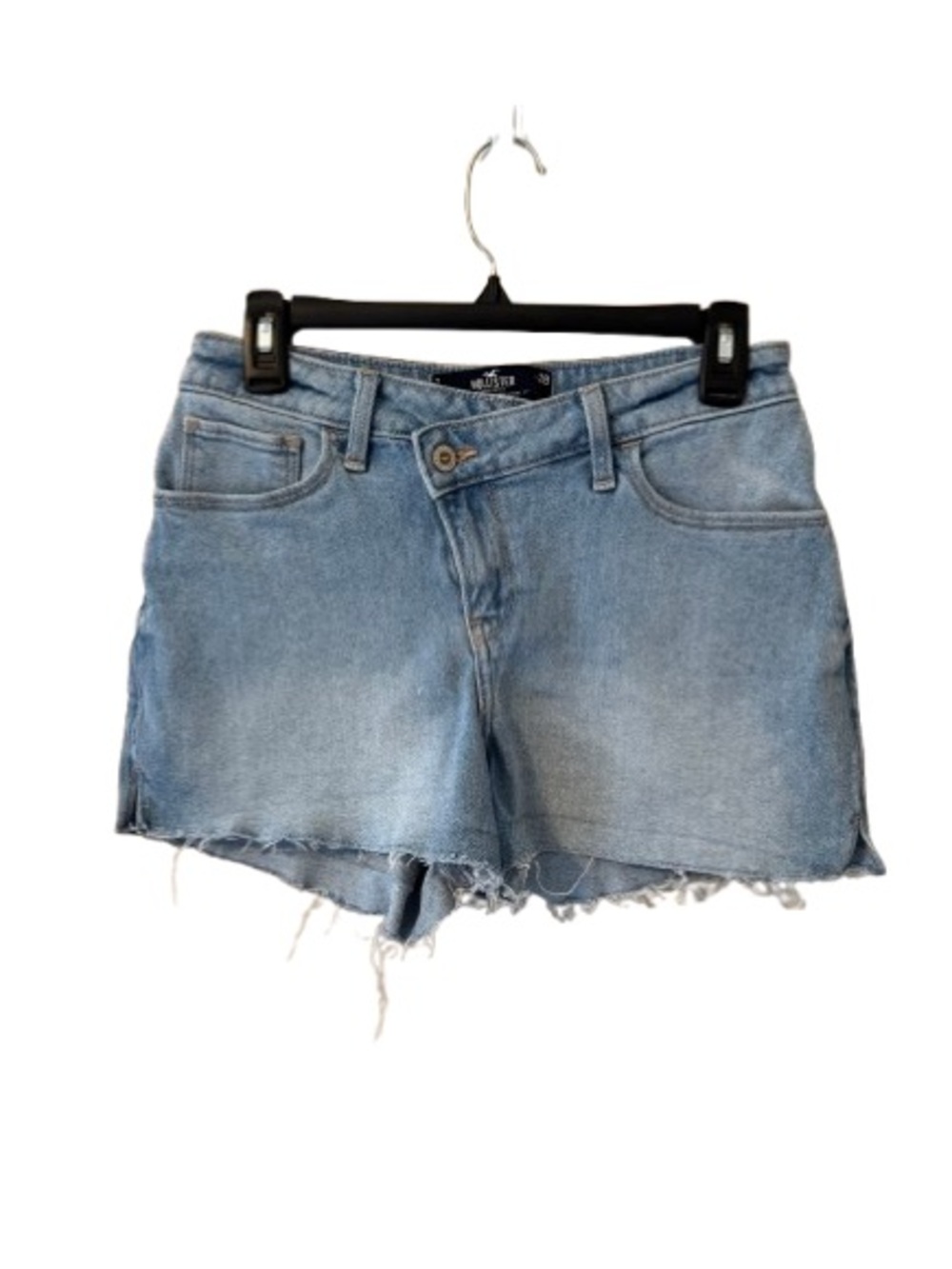 Hollister Light Blue Denim Ultra High-Rise Mom Short 3" Shorts Size W28
